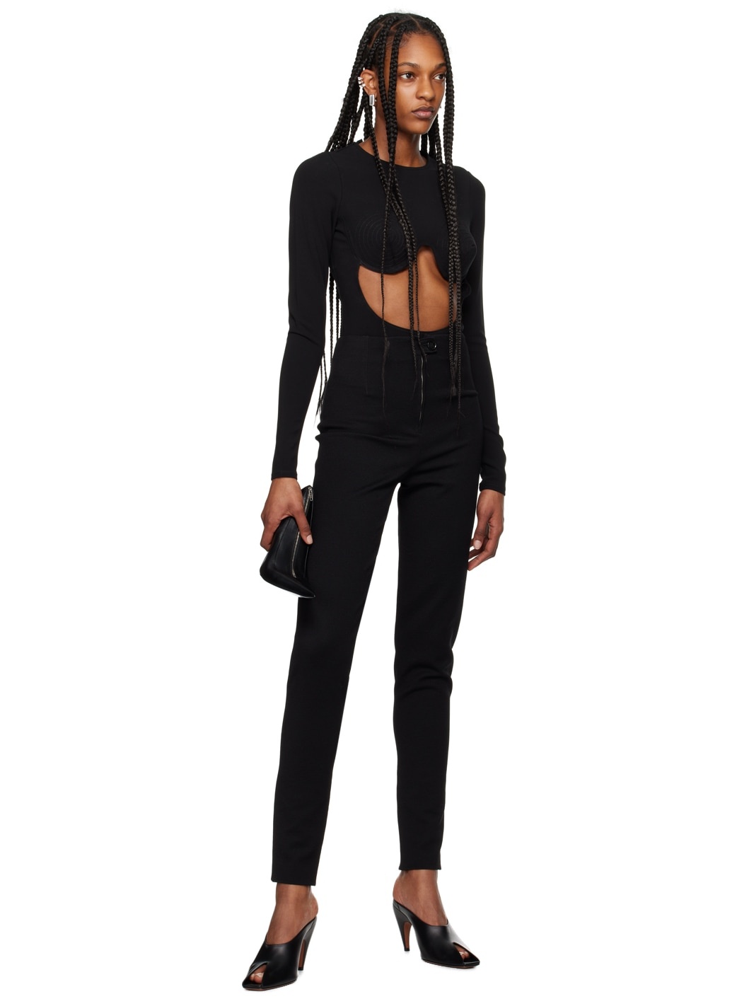 Black Cone Bra Bodysuit - 5