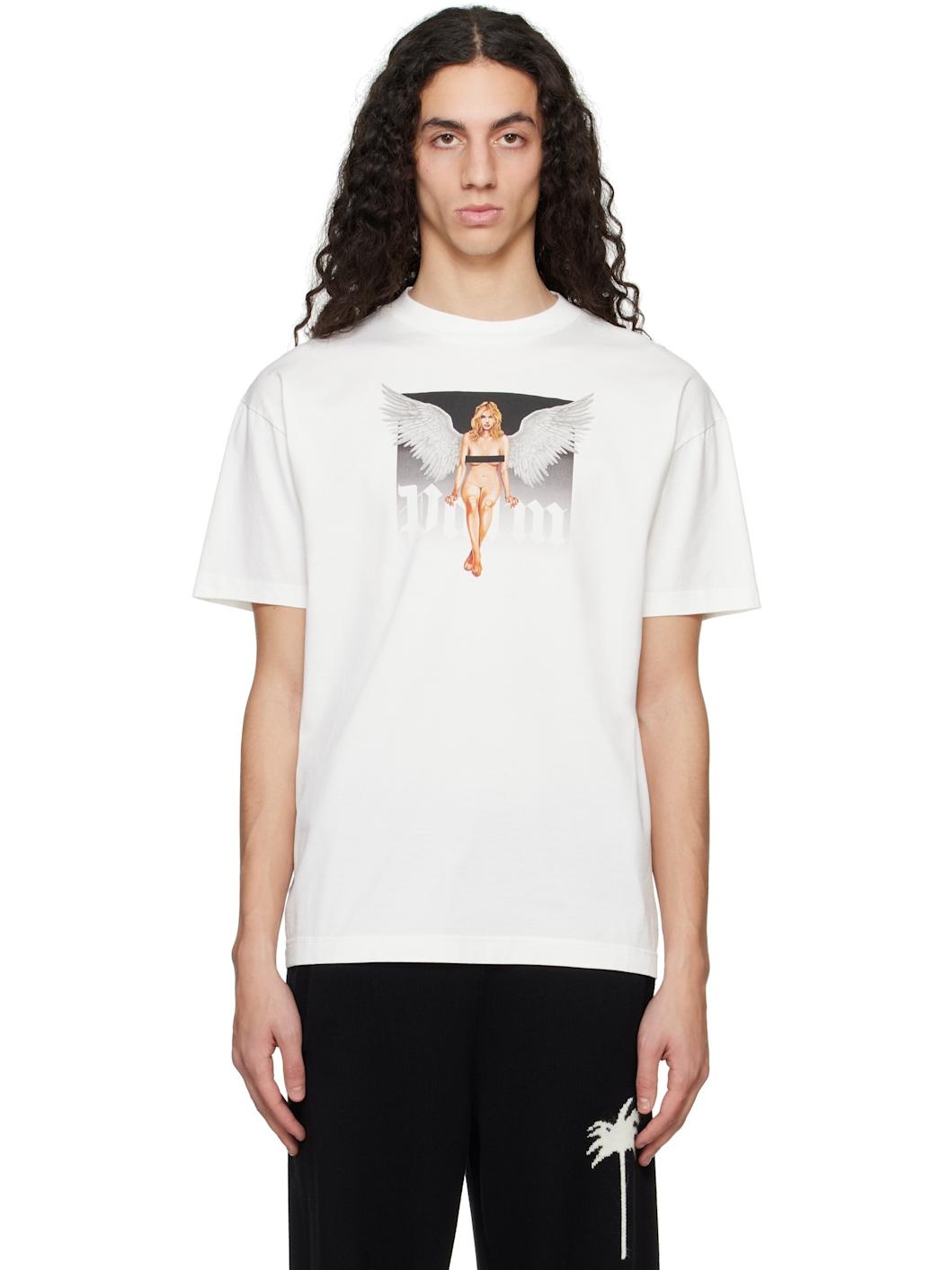 White Crystal Pin Up T-shirt - 1