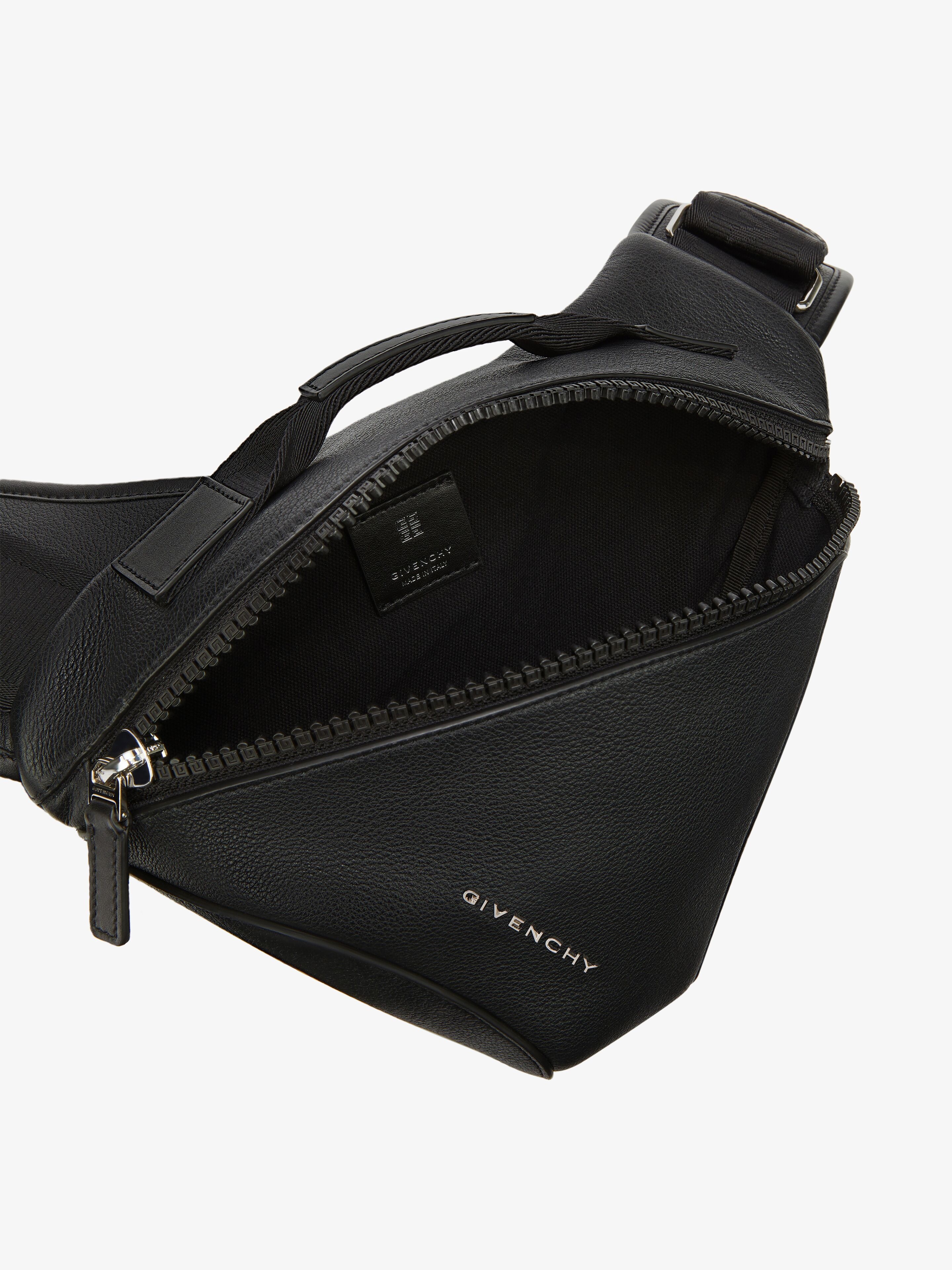 SMALL G-ZIP TRIANGLE BAG IN LEATHER - 5