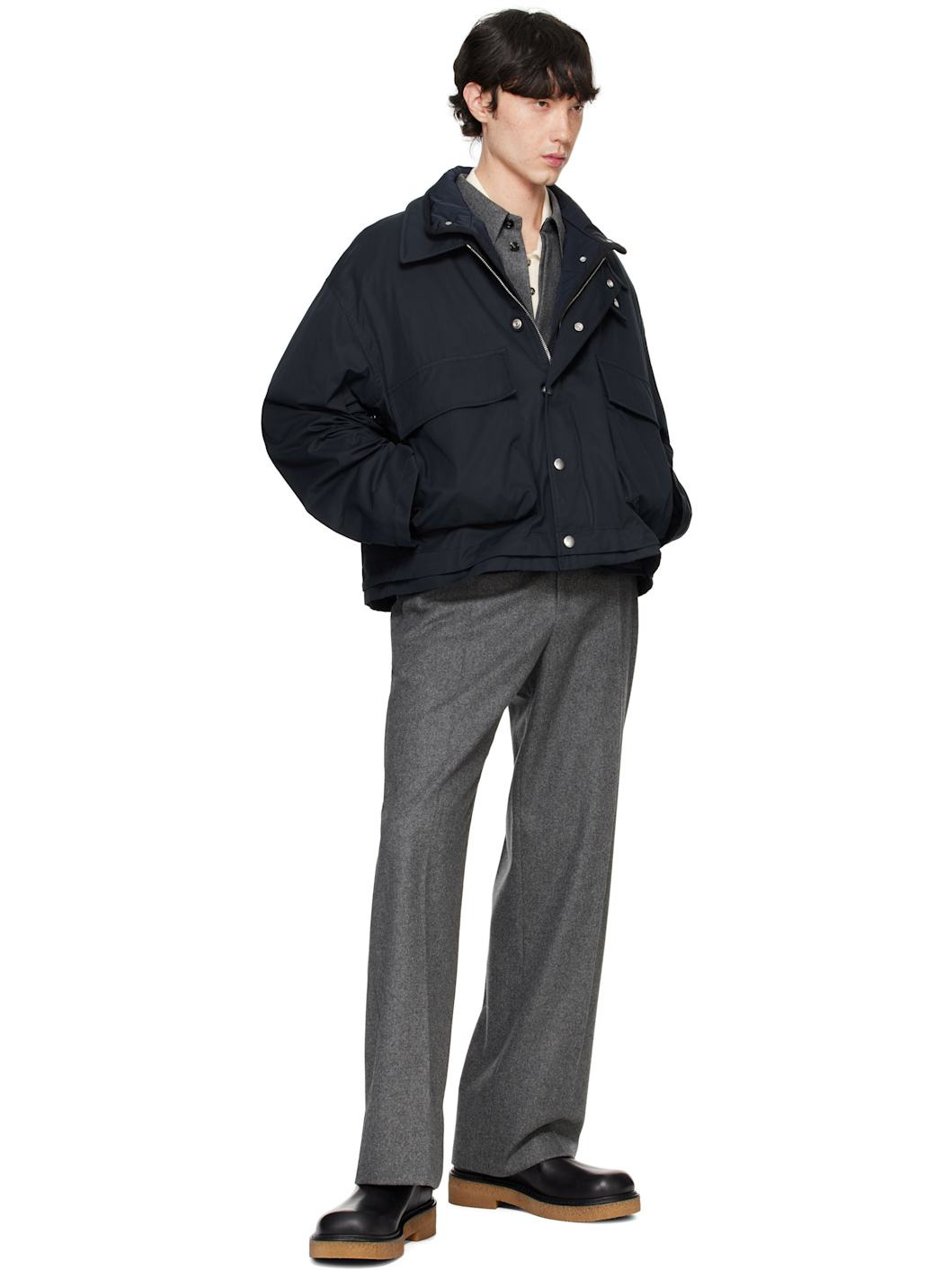Navy Light Cotton Twill Jacket - 4