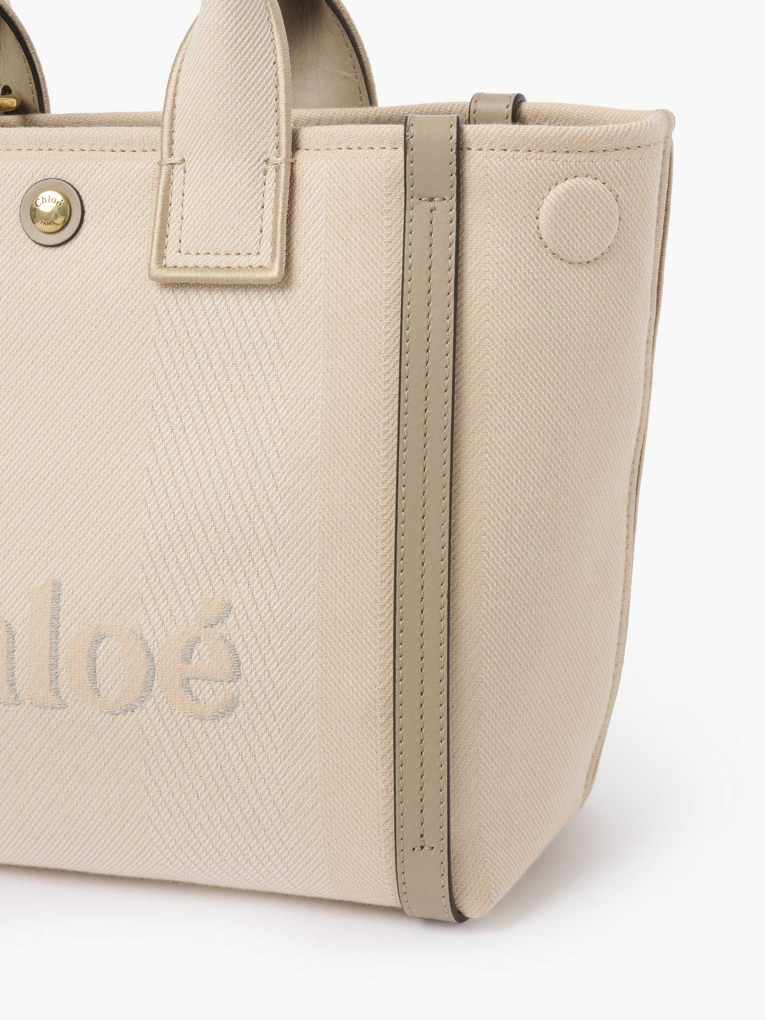 SMALL CHLOÉ CARRY TOTE BAG IN CANVAS - 6