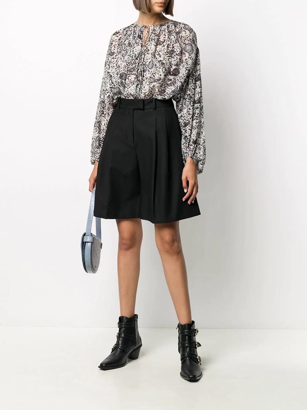 paisley print oversized blouse - 2