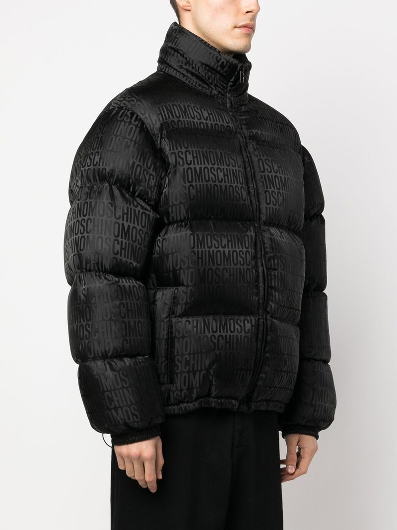 all-over logo print padded jacket 3
