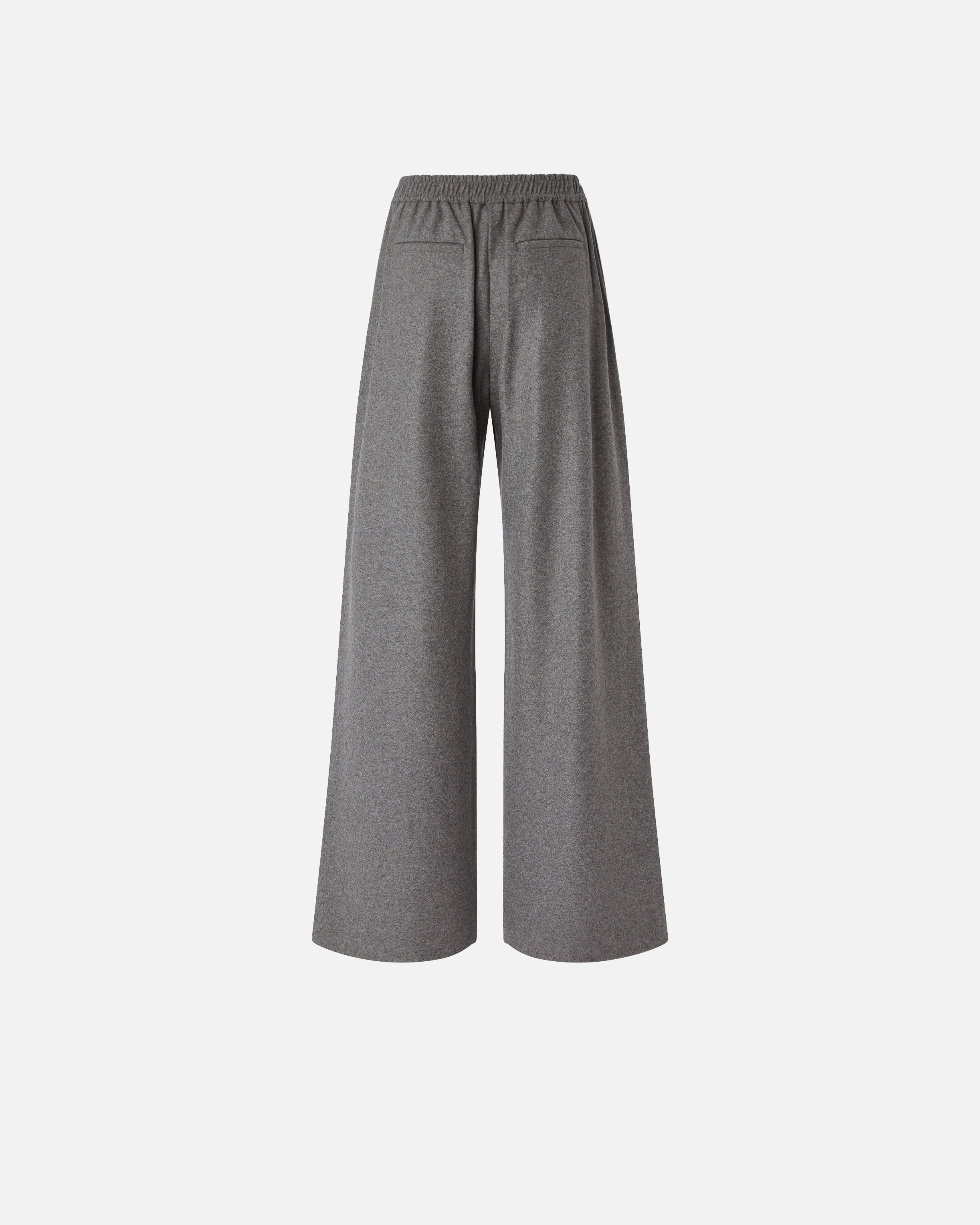 LONG WIDE-LEG WOOL-BLEND TROUSERS - 6