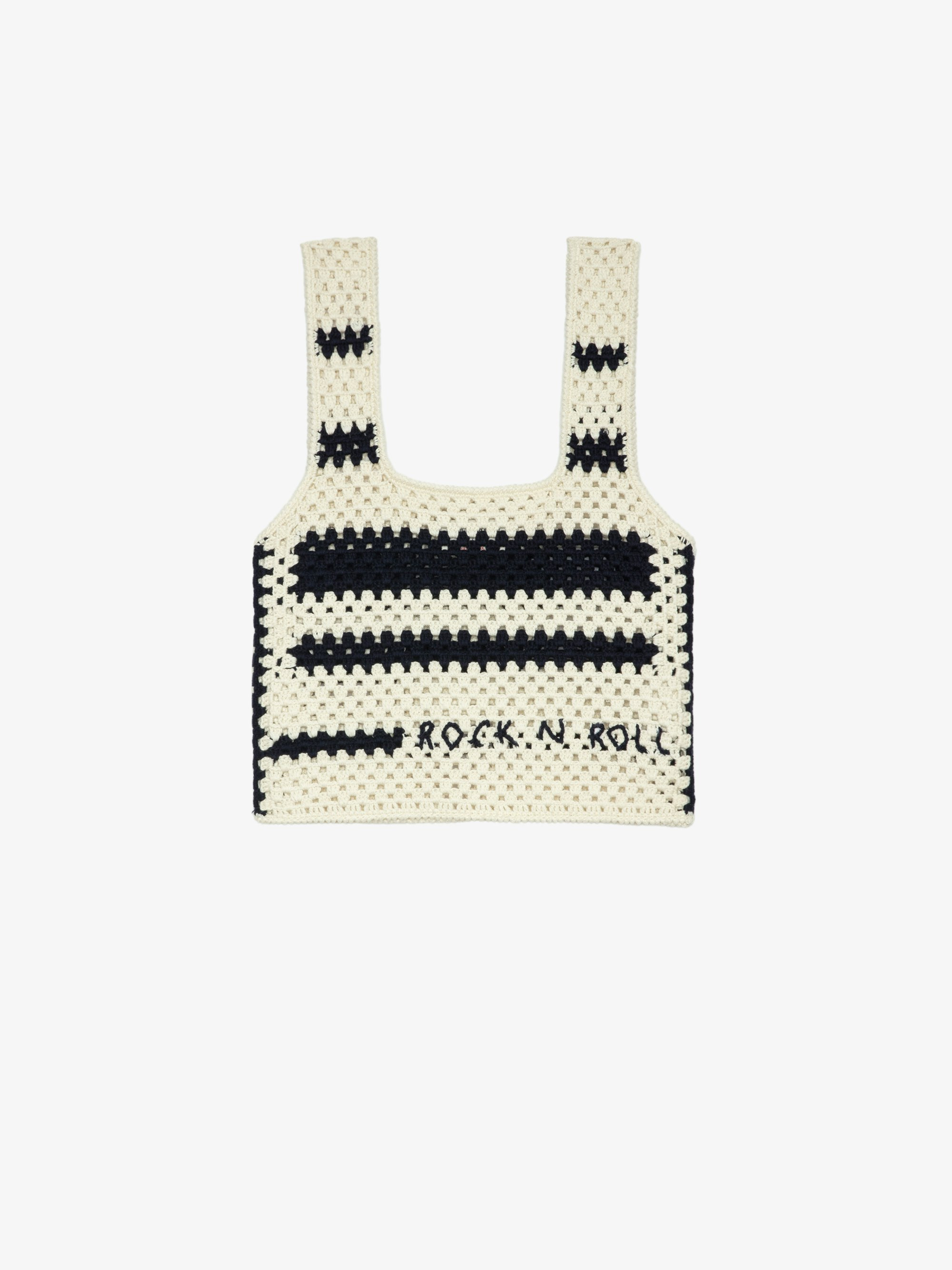 Dillie Crochet Knit Tank Top - 1