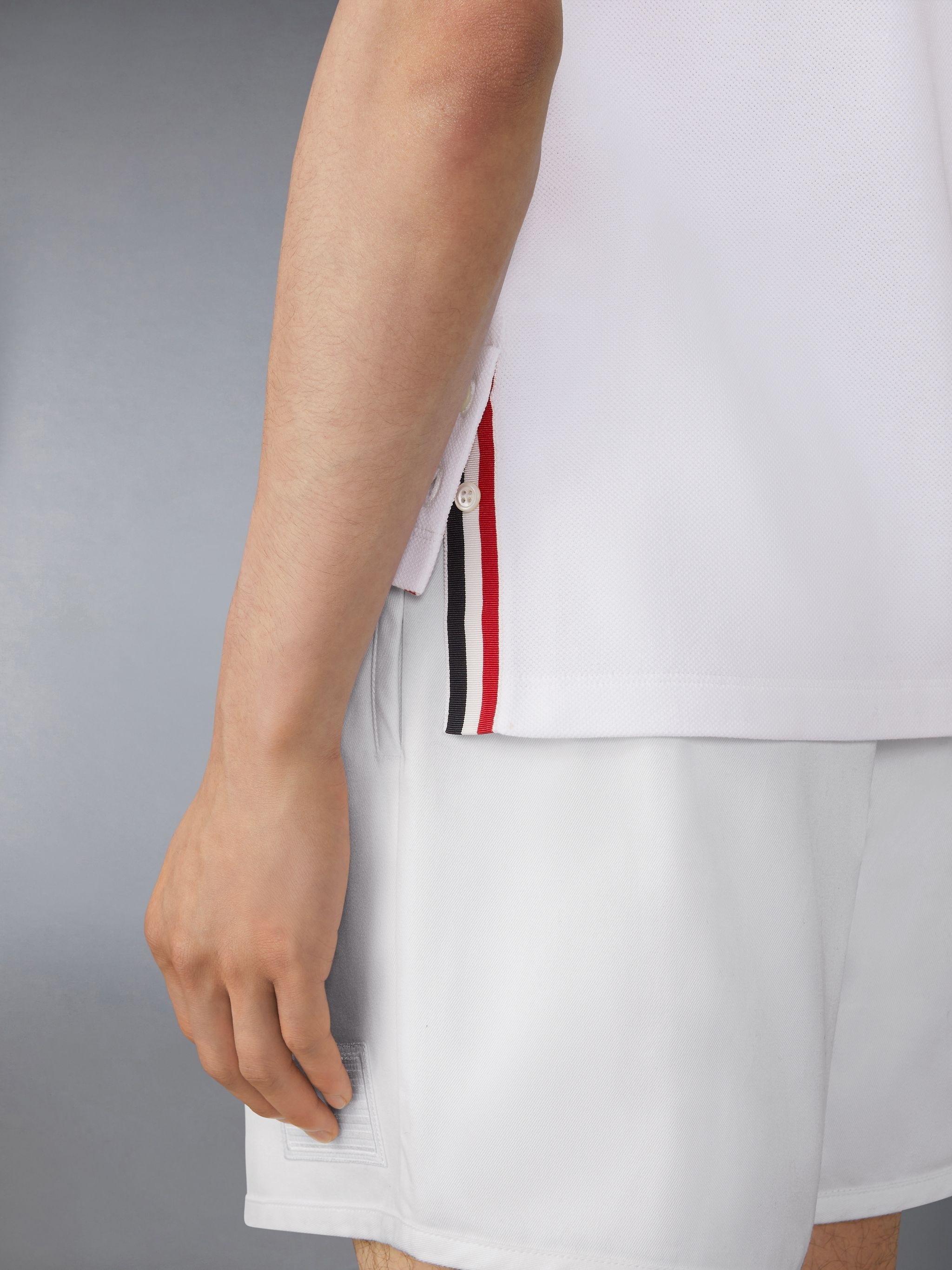 Flag-patch cotton polo shirt - 3