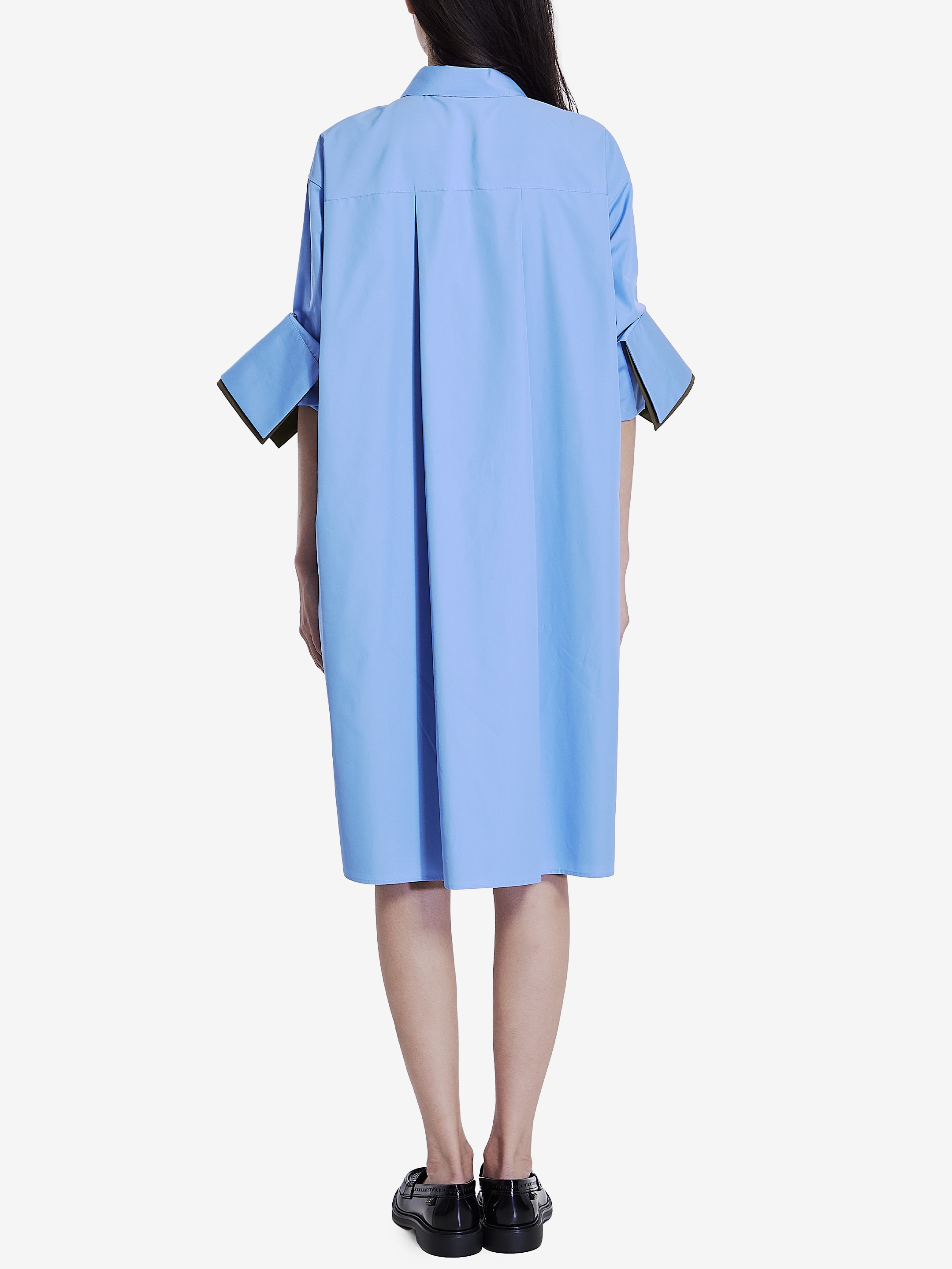 ＊LOEWE＊ COTTON CHEMISIER DRESS シャツドレス S359Y09XED Trapeze dress in cotton White - LOEWE