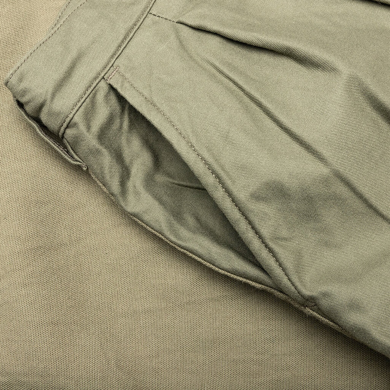 CONTRAST COTTON PANTS - KHAKI 4