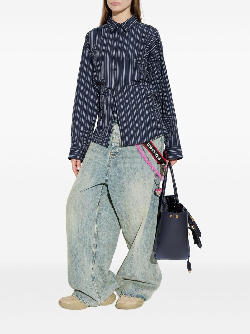 BALENCIAGA striped button-up shirt outlook