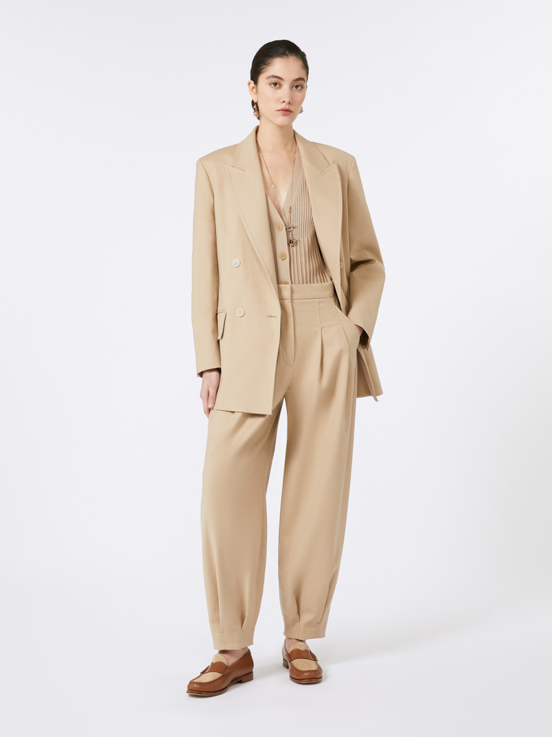 Max Mara BIMBA Cotton yarn and viscose crepe gilet outlook