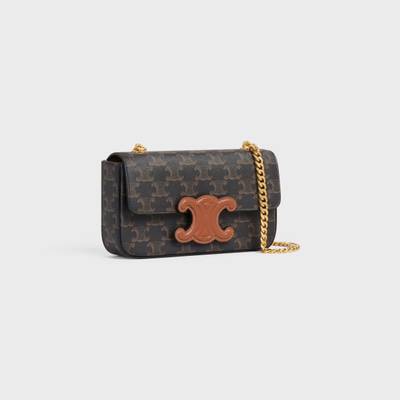 CELINE CHAIN SHOULDER BAG CUIR TRIOMPHE in Triomphe canvas and calfskin outlook