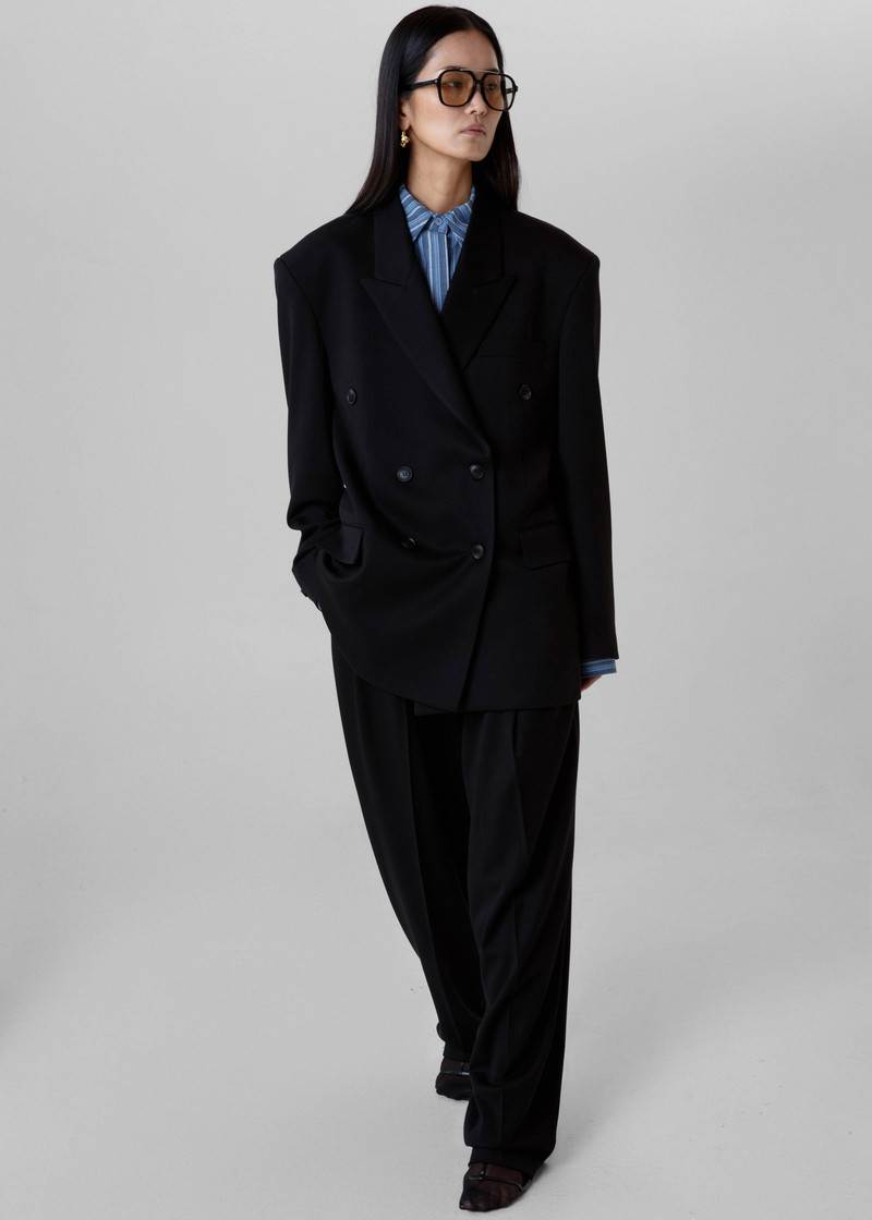 Vester Pleated Trousers - Black 7