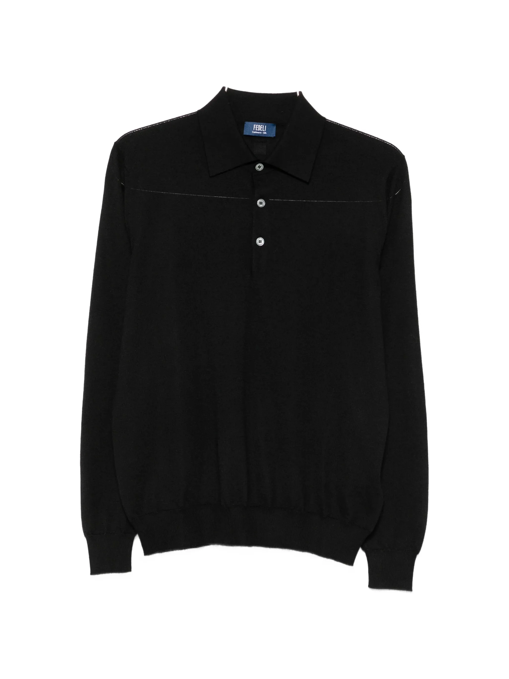 Fedeli Long-sleeve Polo Sweater - 1