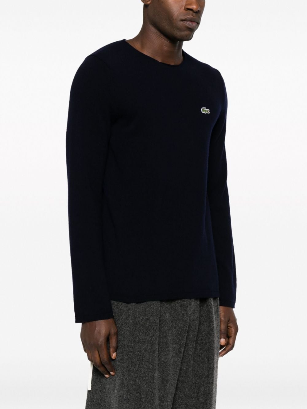 x Lacoste intarsia-knit logo jumper - 4