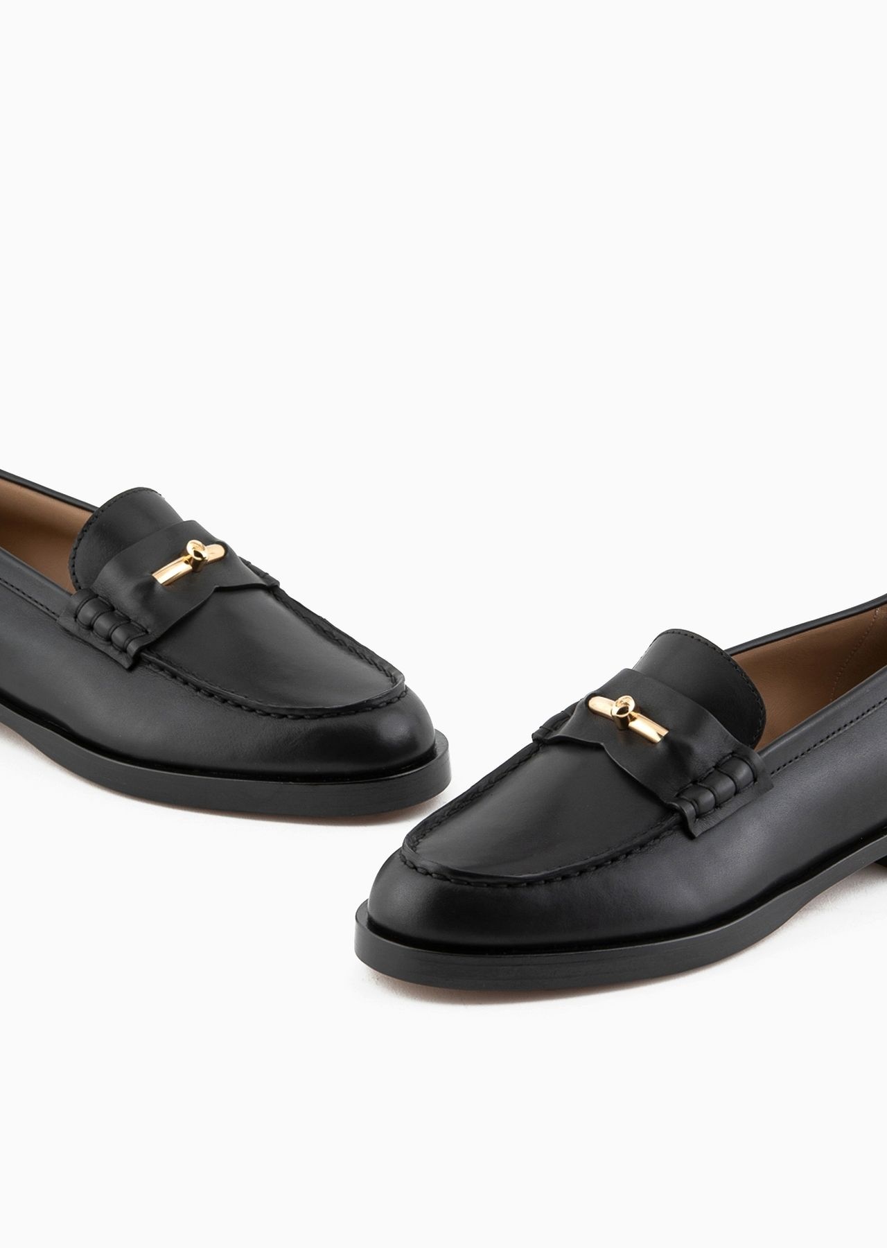 Polished leather loafers with stirrup - 5