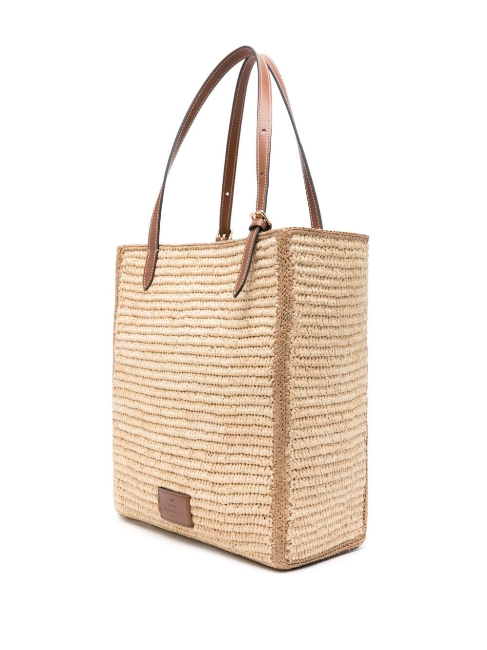 Eyes raffia tote bag - 2