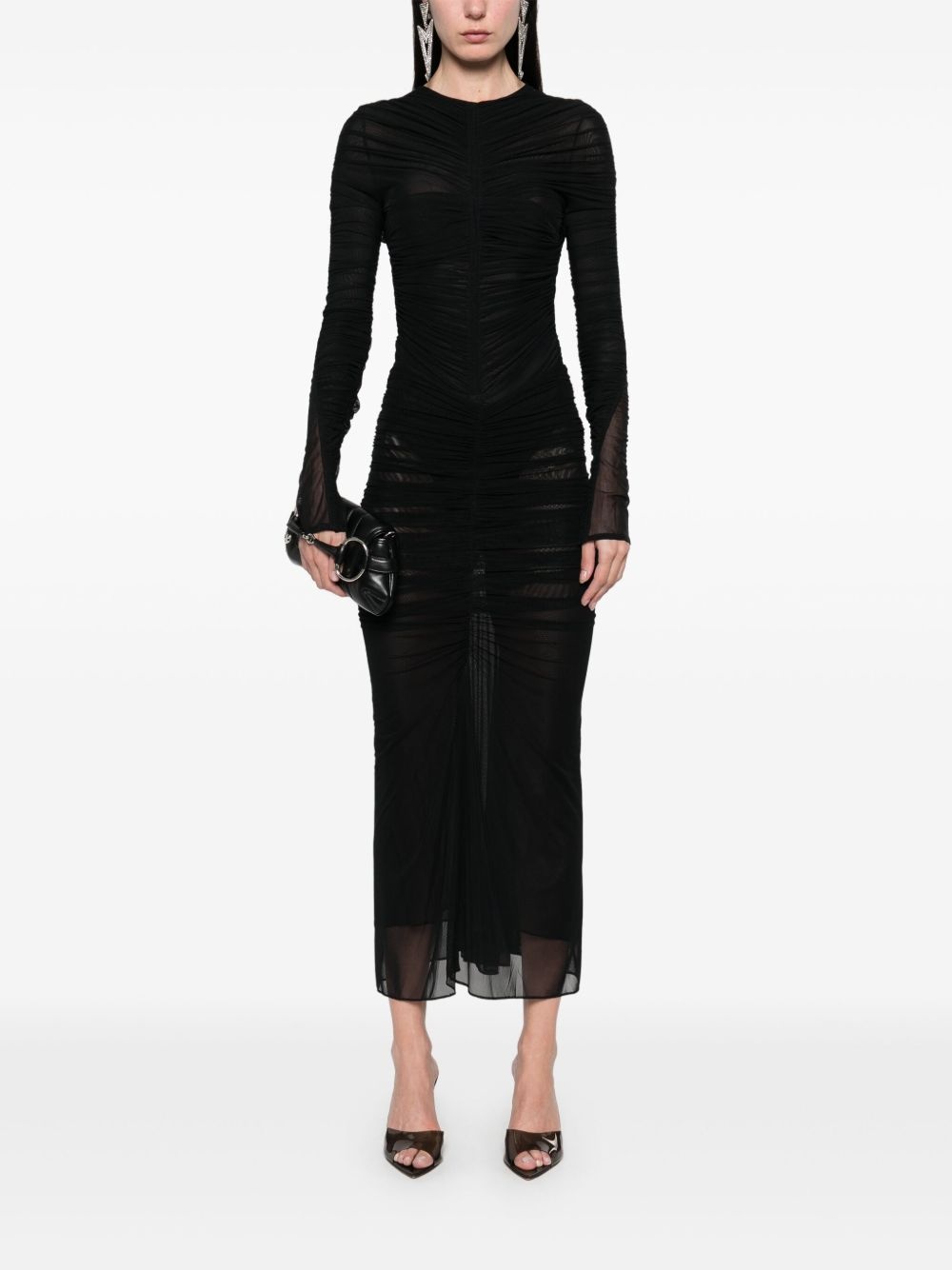 ruched midi skirt - 2