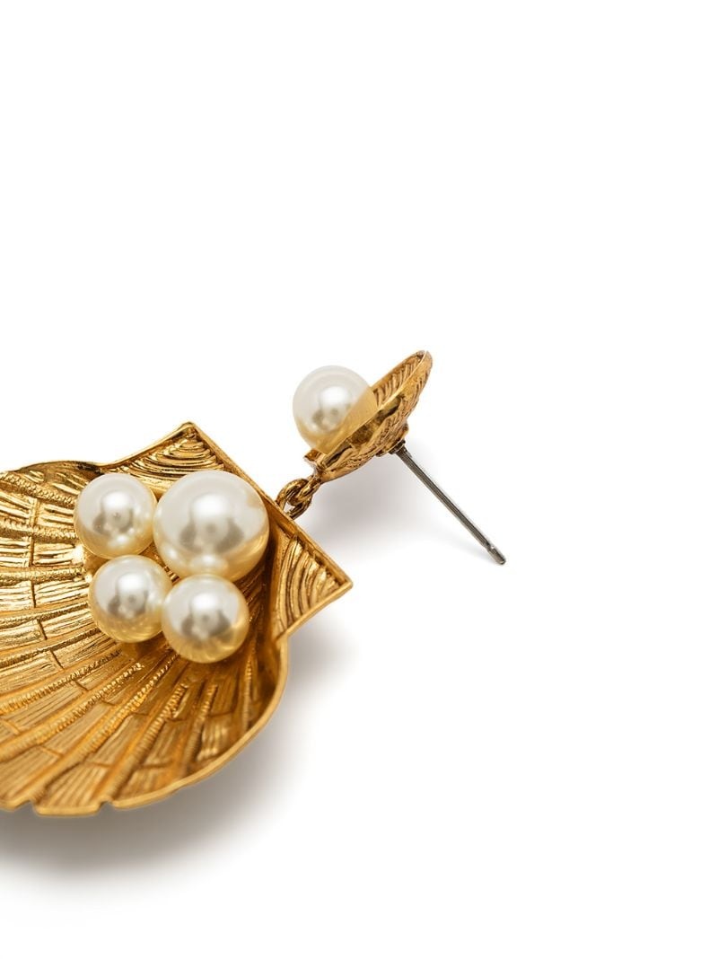 Ariel pearl-shell drop earrings - 3