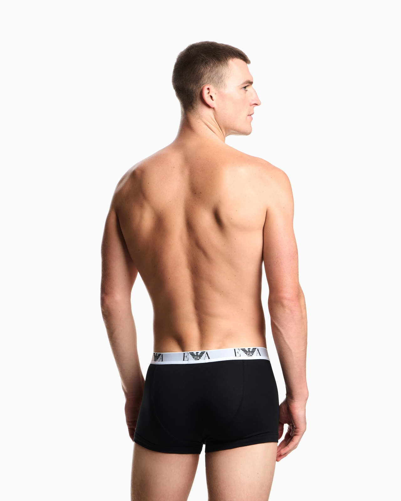 THREE-PACK OF STRETCH JERSEY BOXER BRIEFS WITH EA LOGOBAND - 3