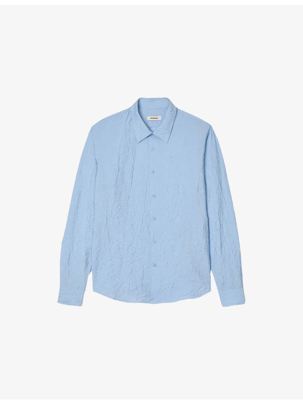 Crinkled-Texture Regular-Fit Woven Shirt - 1