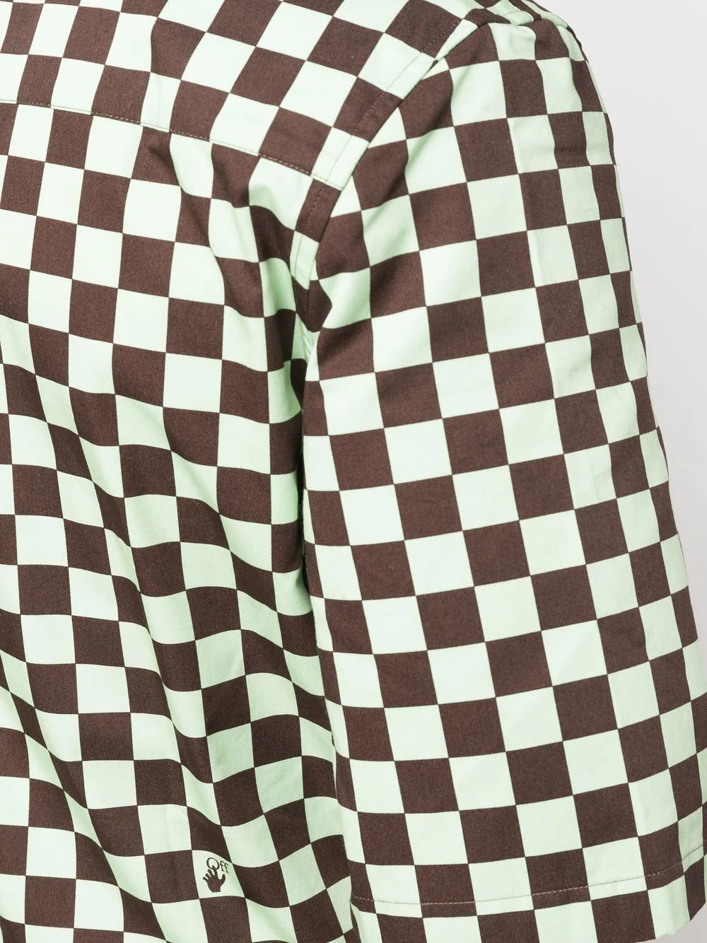 checkerboard-print shirt - 5