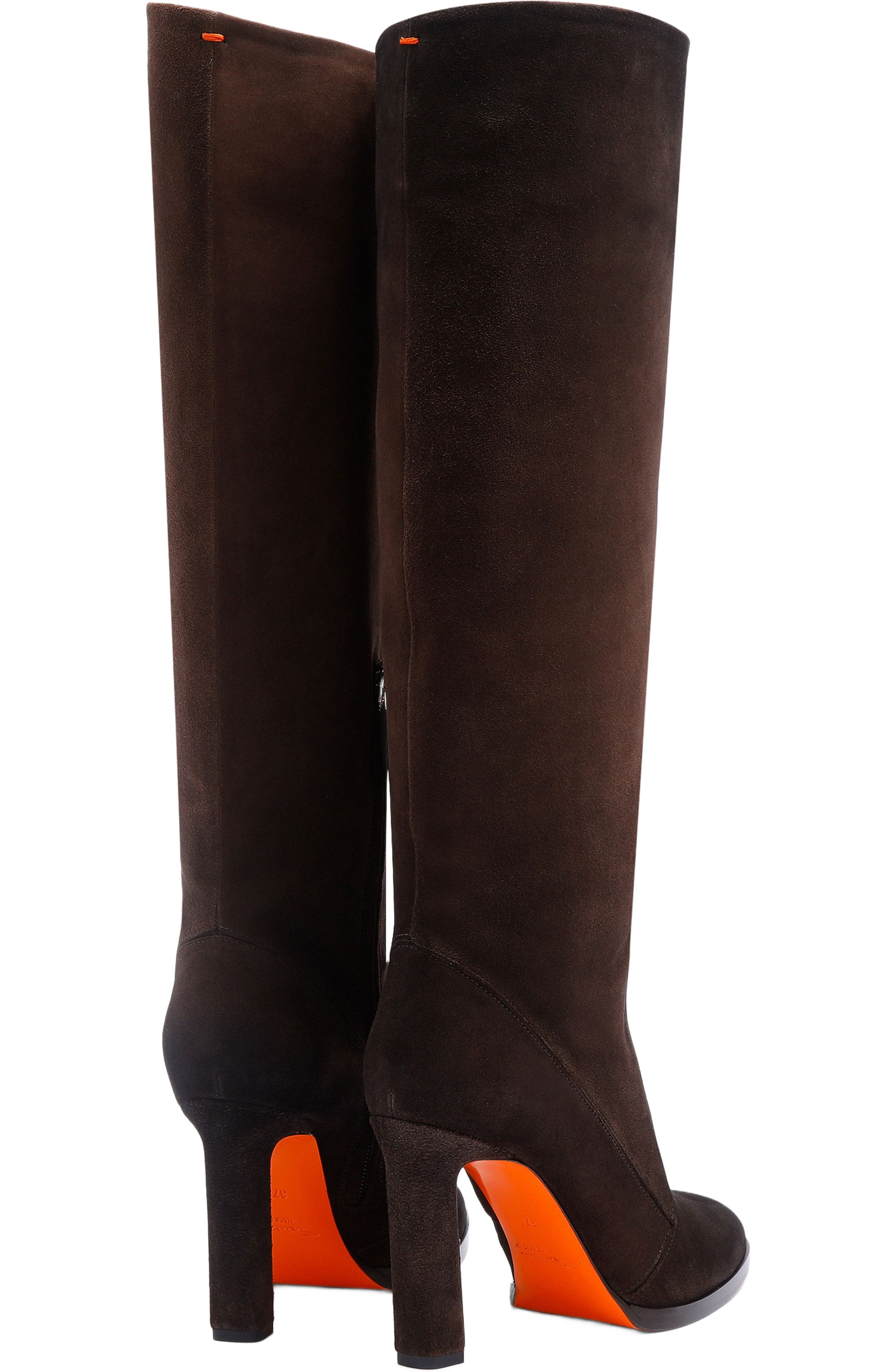 Santoni Women's Andy Dark Brown Suede Boot at Nordstrom - 3