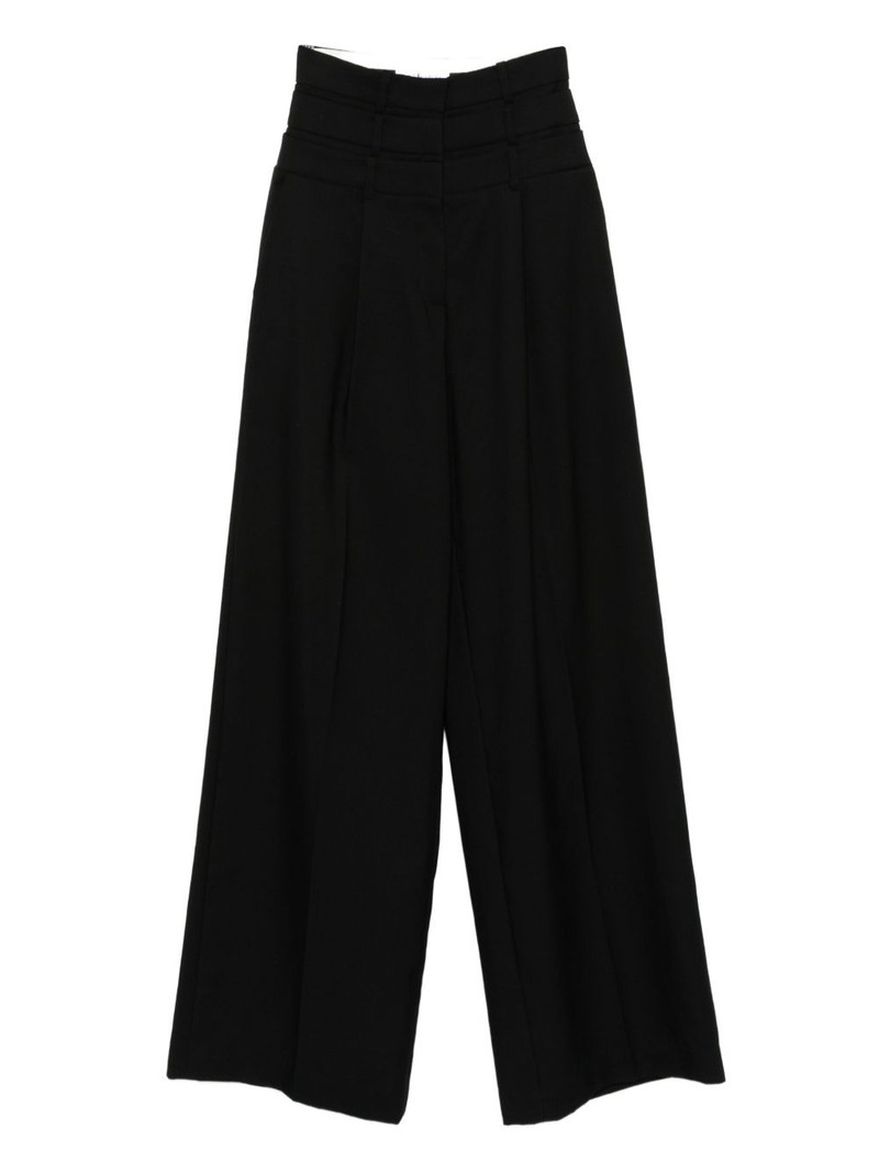 pleated high-waisted trousers 1