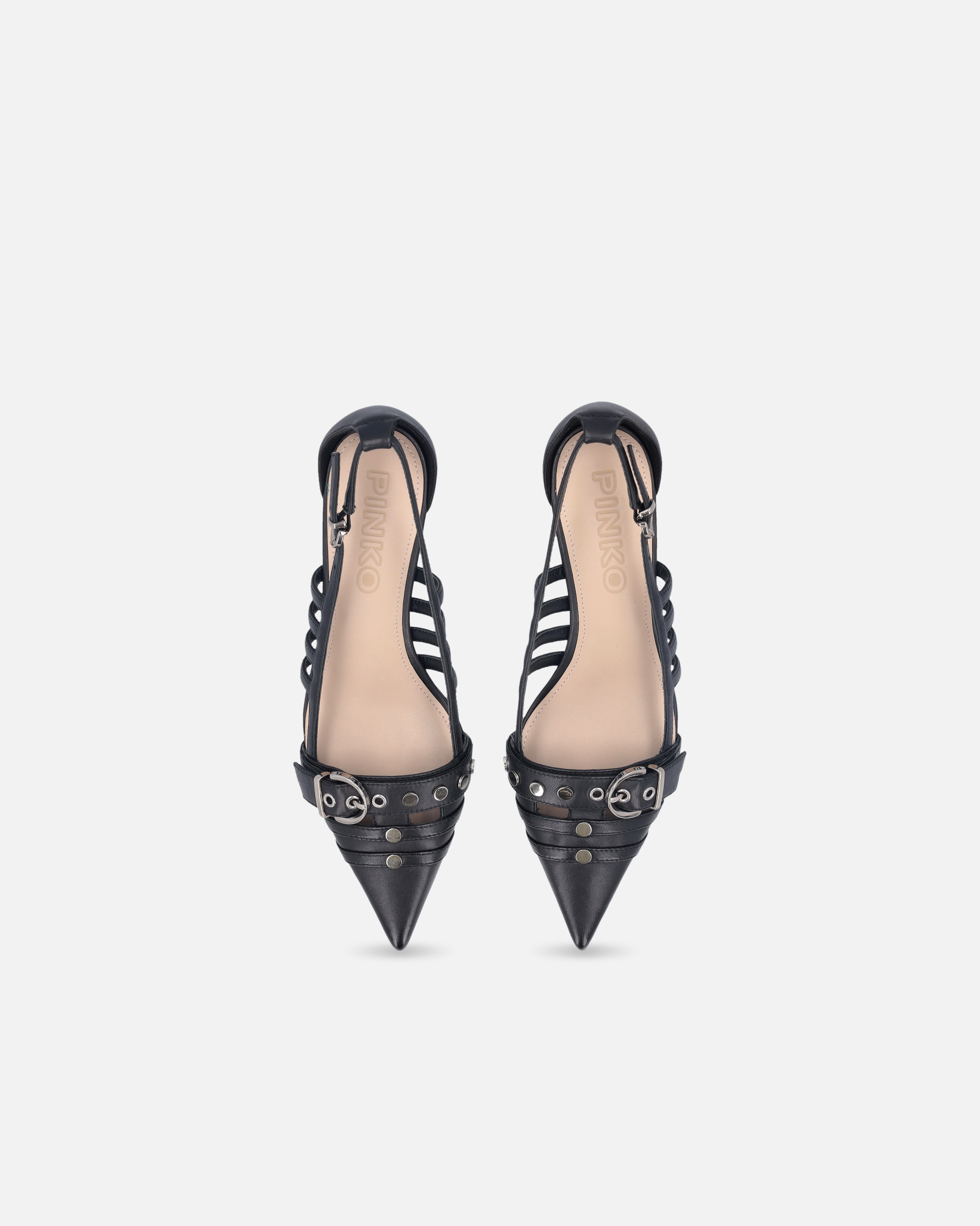 POINTED NAPPA LEATHER SLINGBACK PUMPS - 9