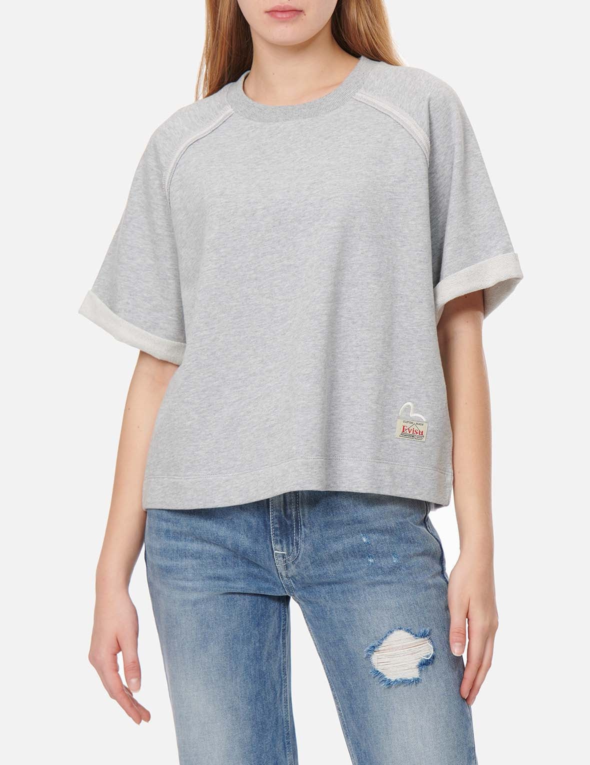 Seagull and Logo Embroidery Cropped Sweatshirt - 4