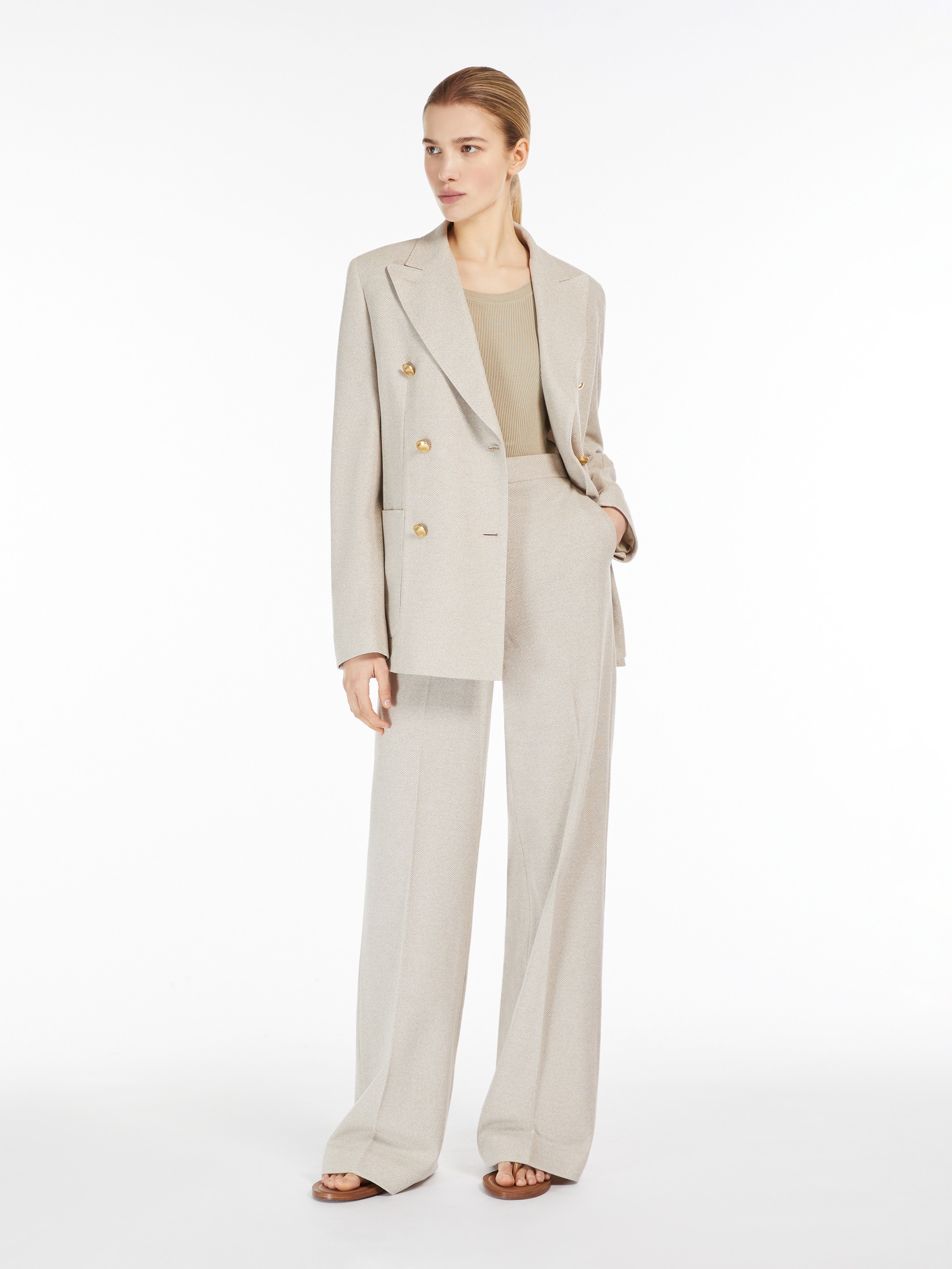GIALLO Wide jersey trousers - 2