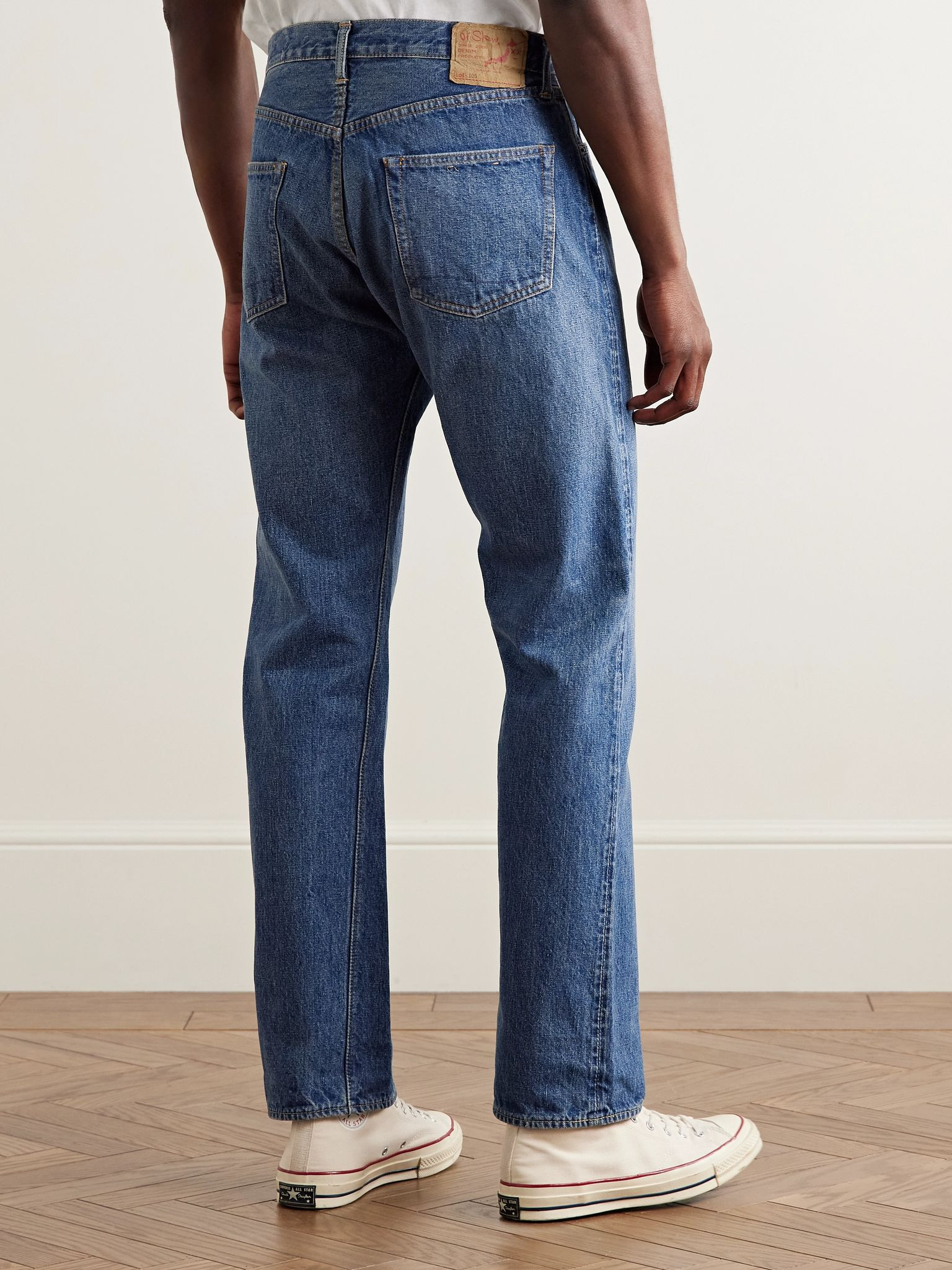 105 Straight-Leg Selvedge Jeans Blue - 4