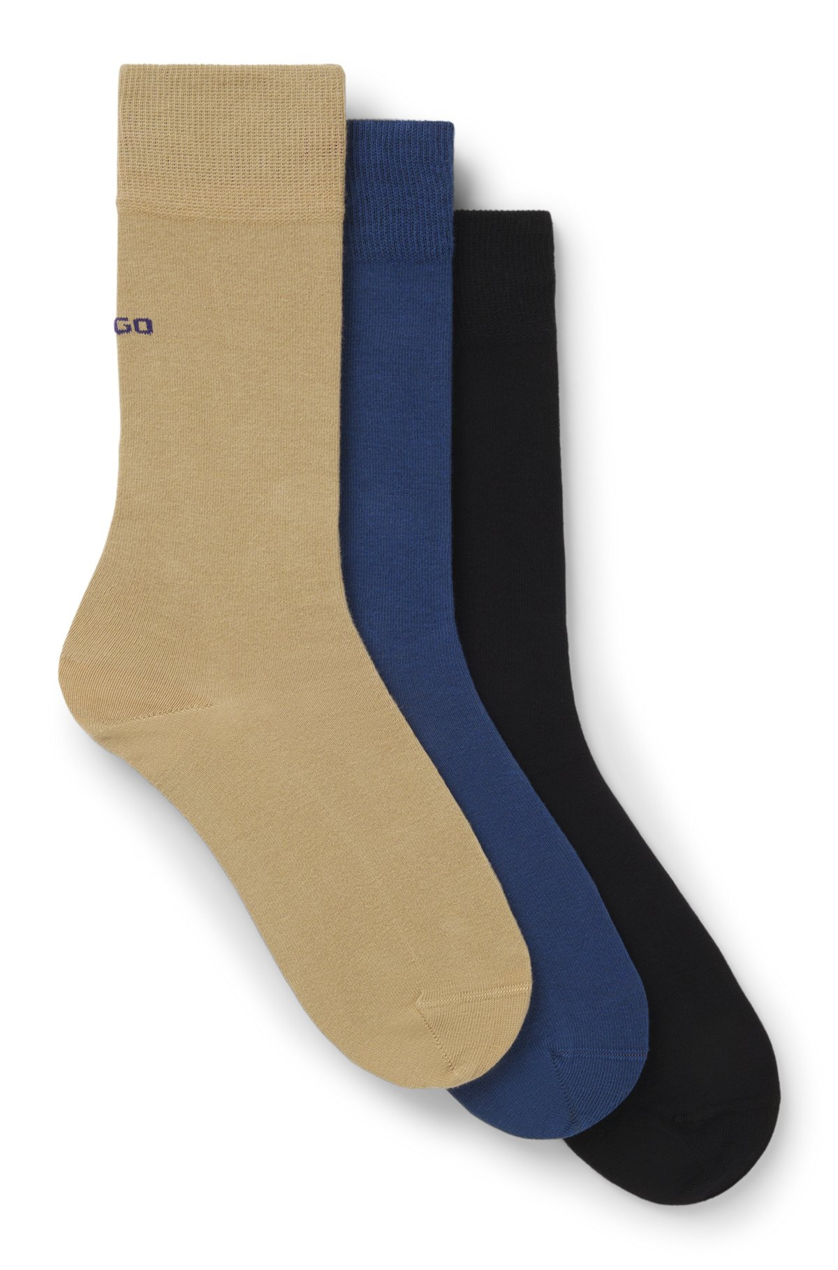 THREE-PACK OF REGULAR-LENGTH SOCKS WITH LOGO DETAILS - 1
