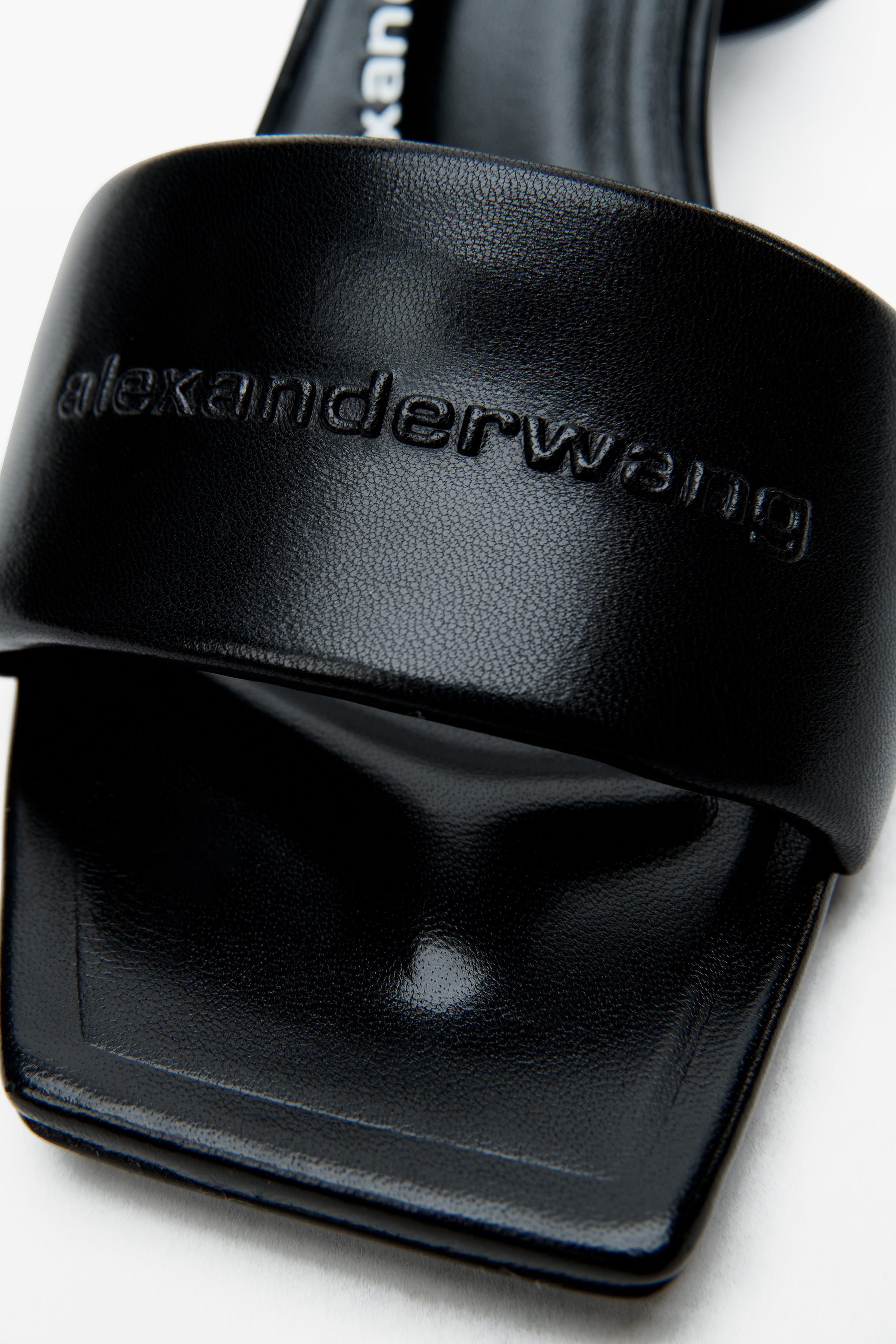 black lambskin vic sandals - 3