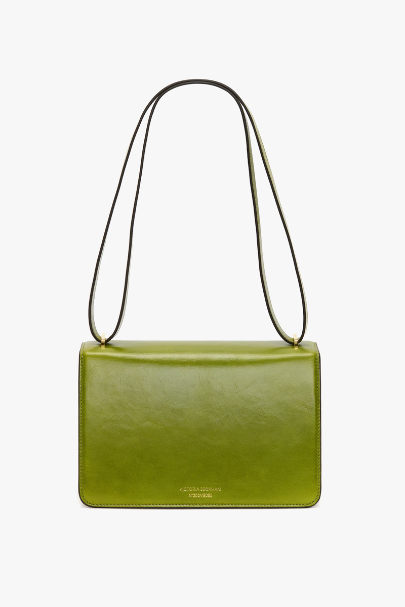 Victoria Beckham 202 Crossbody Bag In Green Distressed Leather outlook