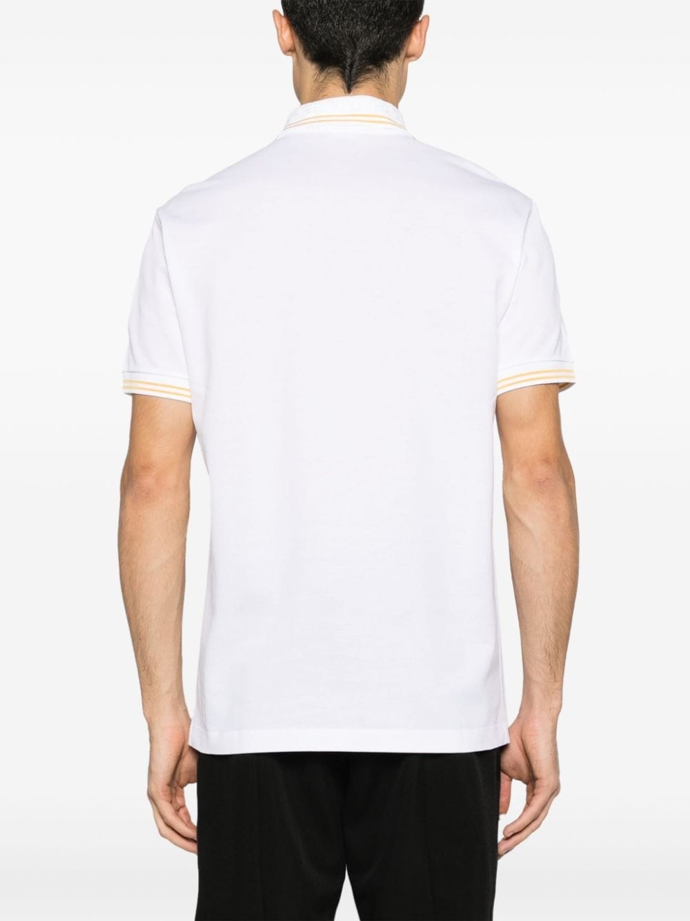Medusa Head-embroidered cotton polo shirt - 4