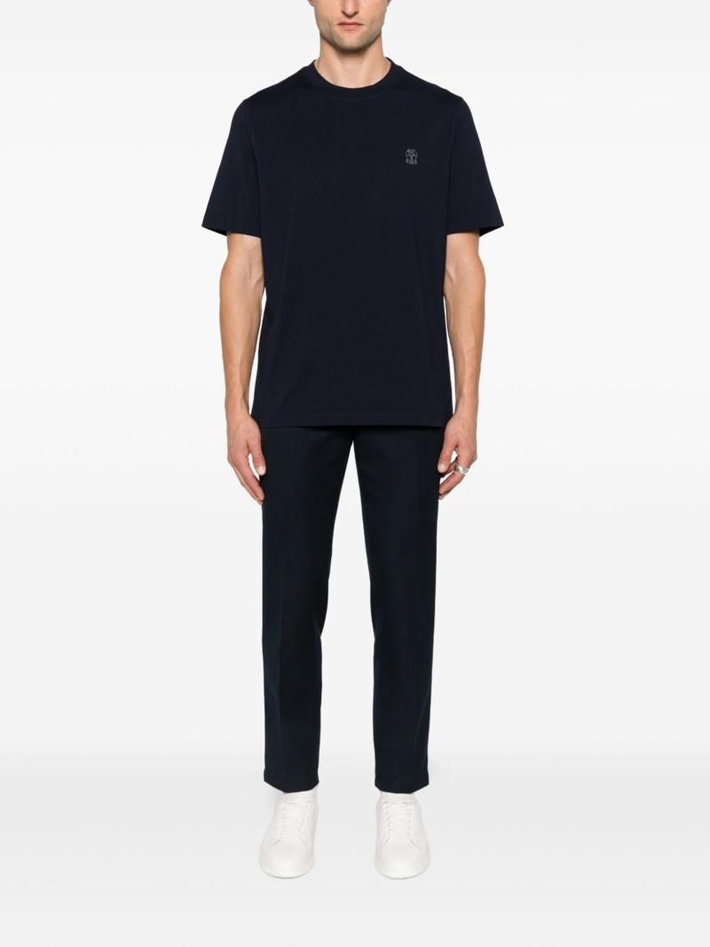 Brunello Cucinelli logo-detail crew-neck T-shirt outlook