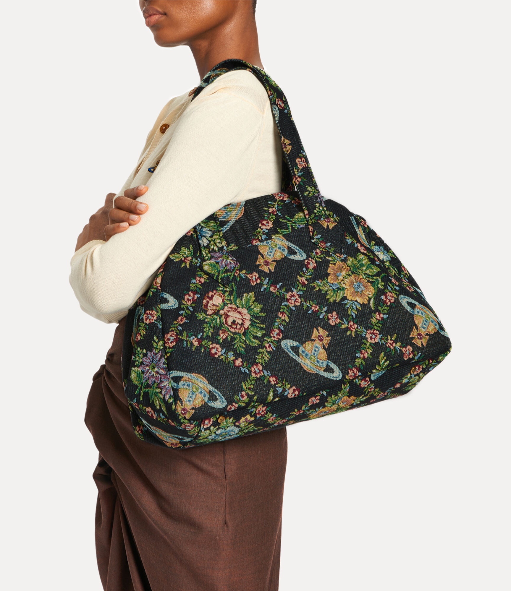 Vivienne☆ラージ Archive YASMIN Vivienne Westwood ARCHIVE YASMINE LARGE HANDBAG | REVERSIBLE