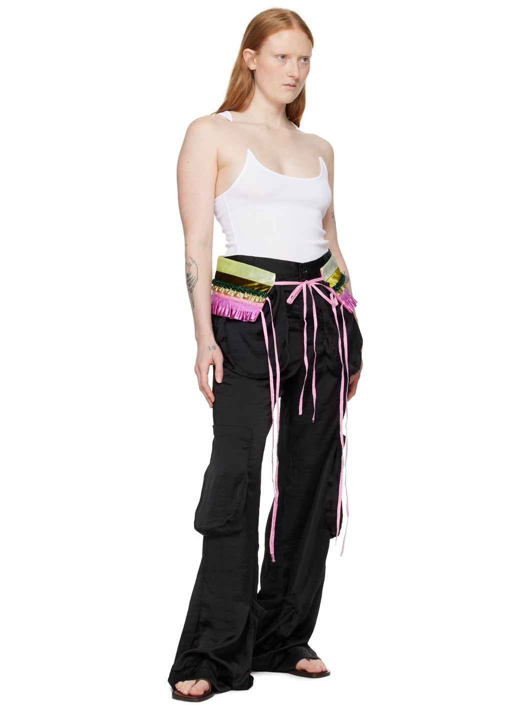 Black Patch Pocket Trousers - 4