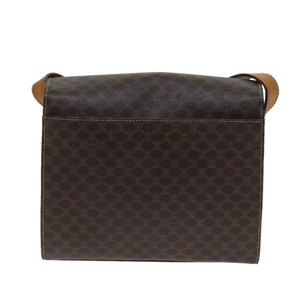 CELINE Macadam Canvas Shoulder Bag Pvc Brown - 2