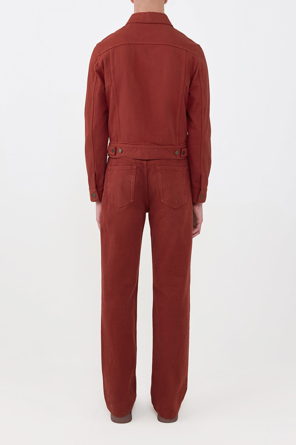 Barry Trucker in Burnt Sienna Recycled Cotton Denim - 4