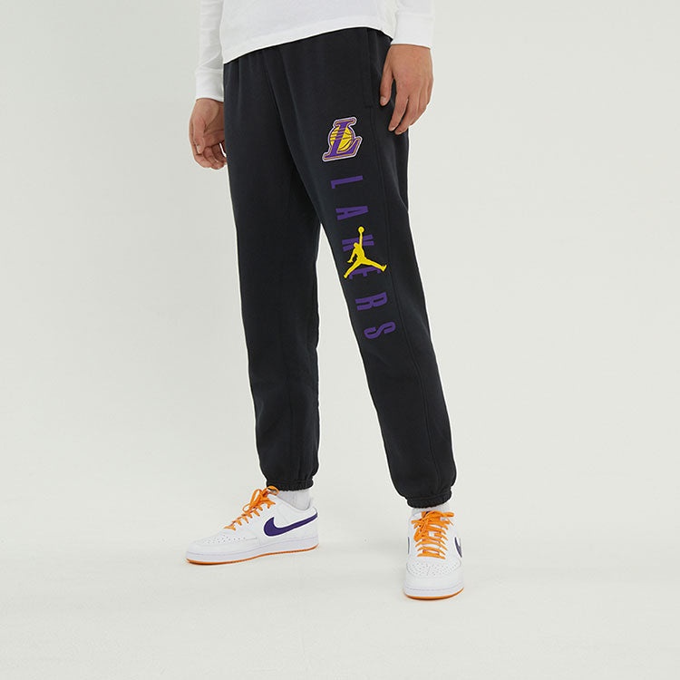 Air Jordan NBA Courtside Statement Edition Los Angeles Lakers Bundle Feet Sports Long Pants Black DB - 4
