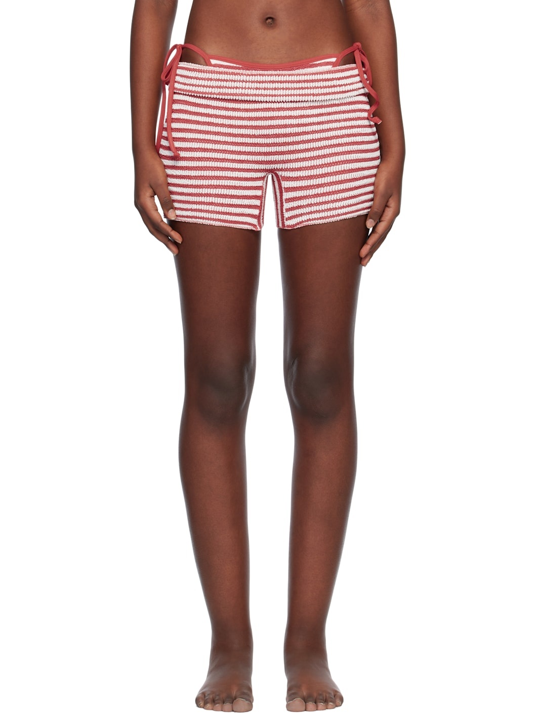 Red & White Dom Shorts - 1