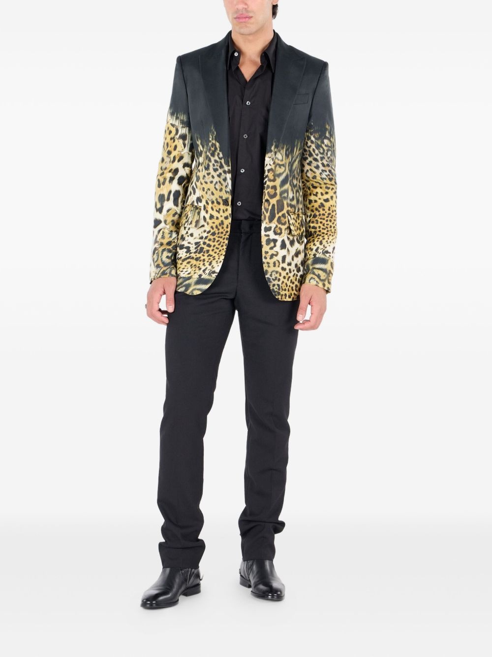 leopard-print blazer - 2