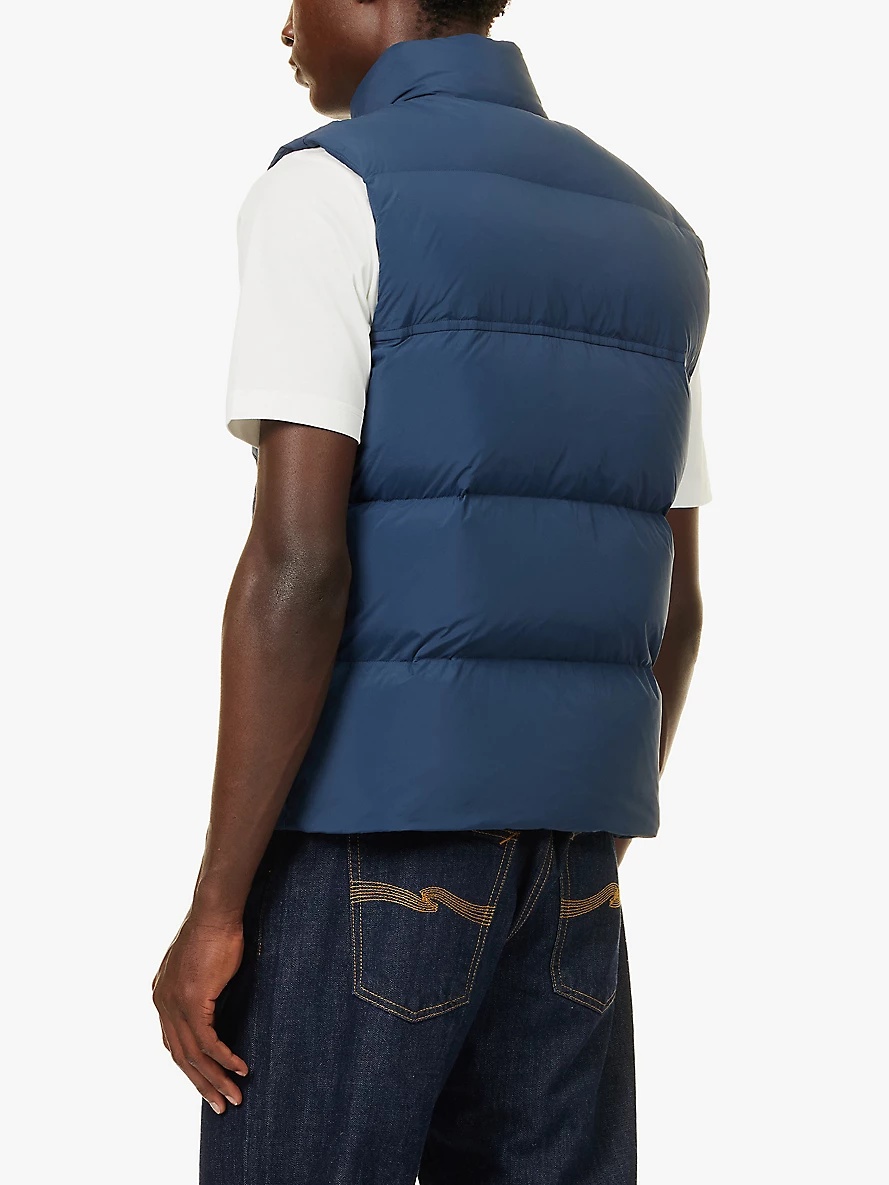 Rubberised-branding padded regular-fit shell-down gilet - 4