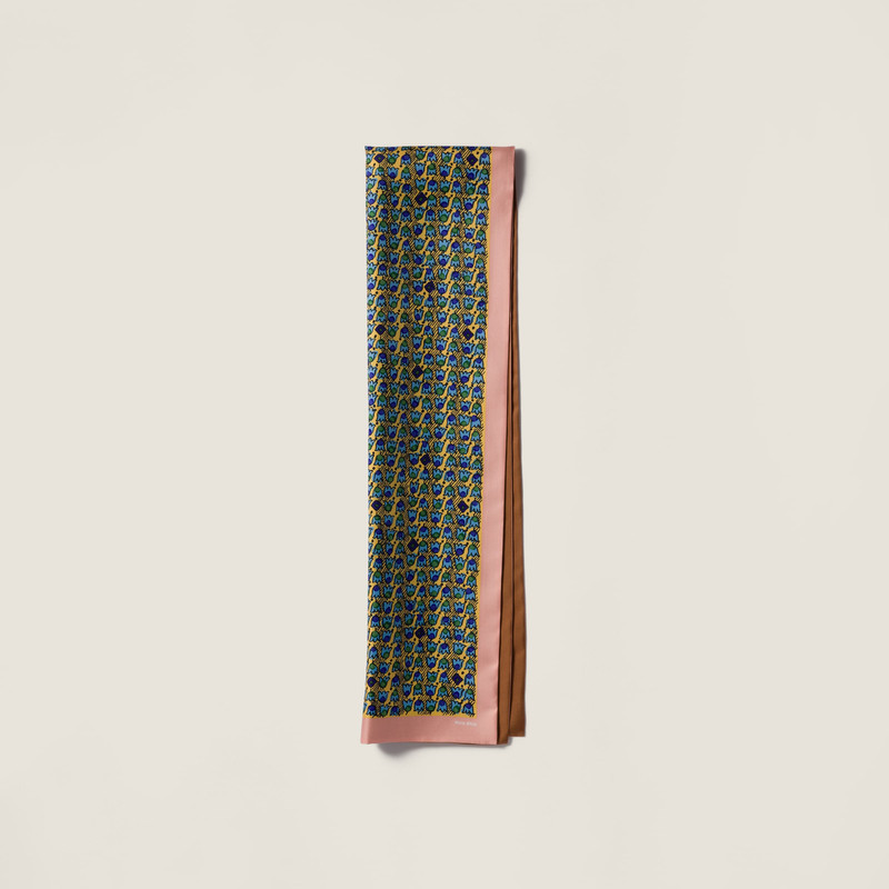 Printed twill scarf 1