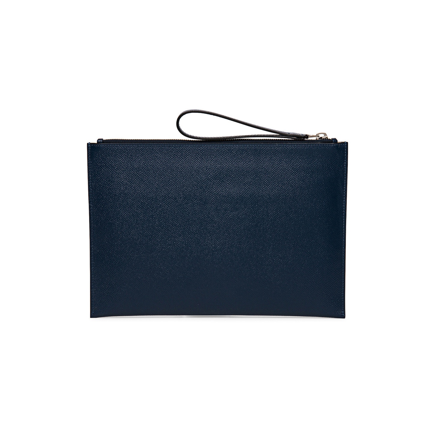 Blue saffiano leather pouch - 2