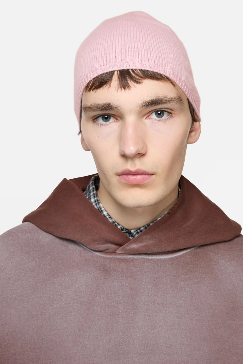 Acne Studios Fitted beanie - cashmere - Soft pink outlook