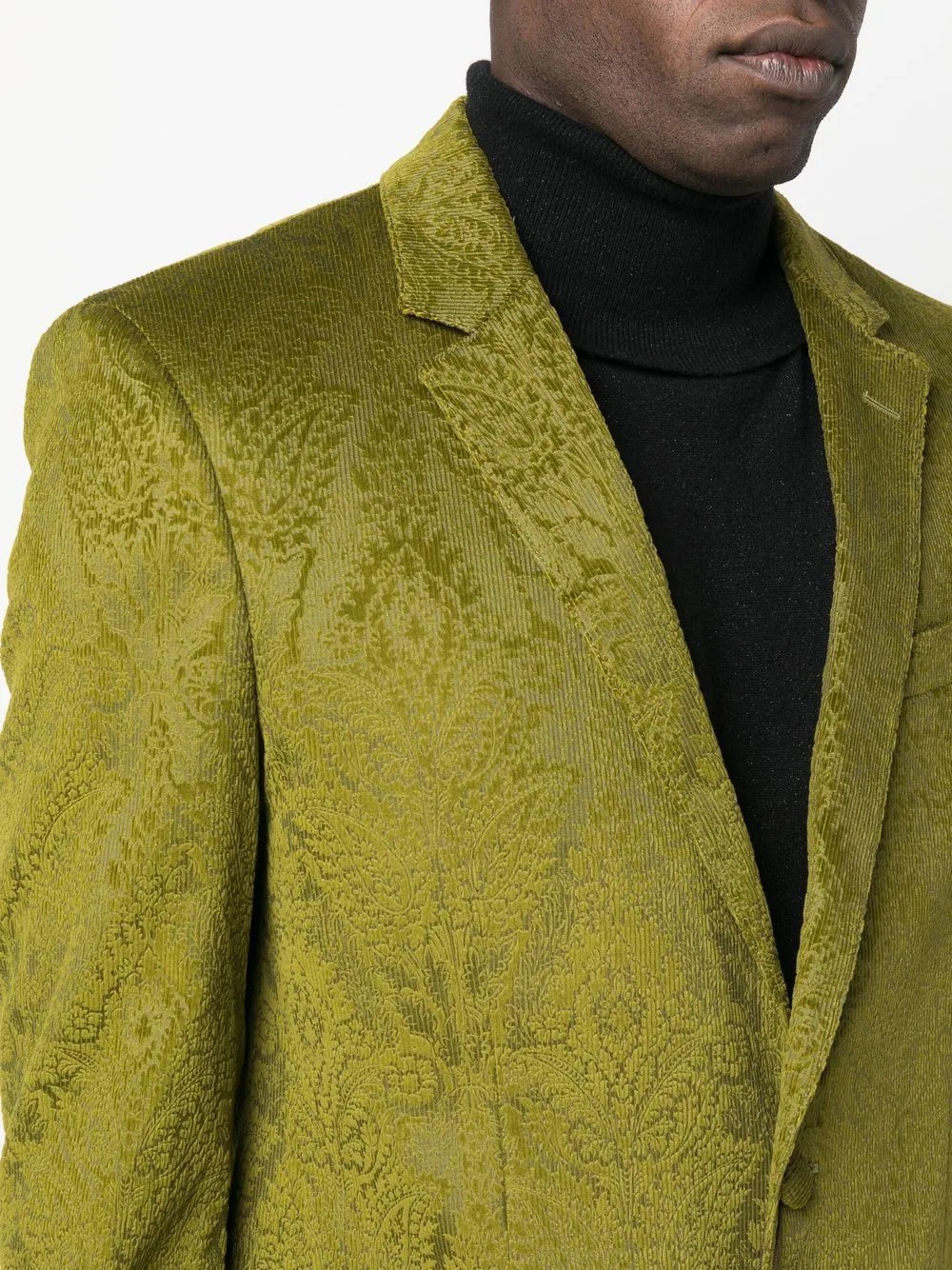 paisley-jacquard single-breasted blazer - 5