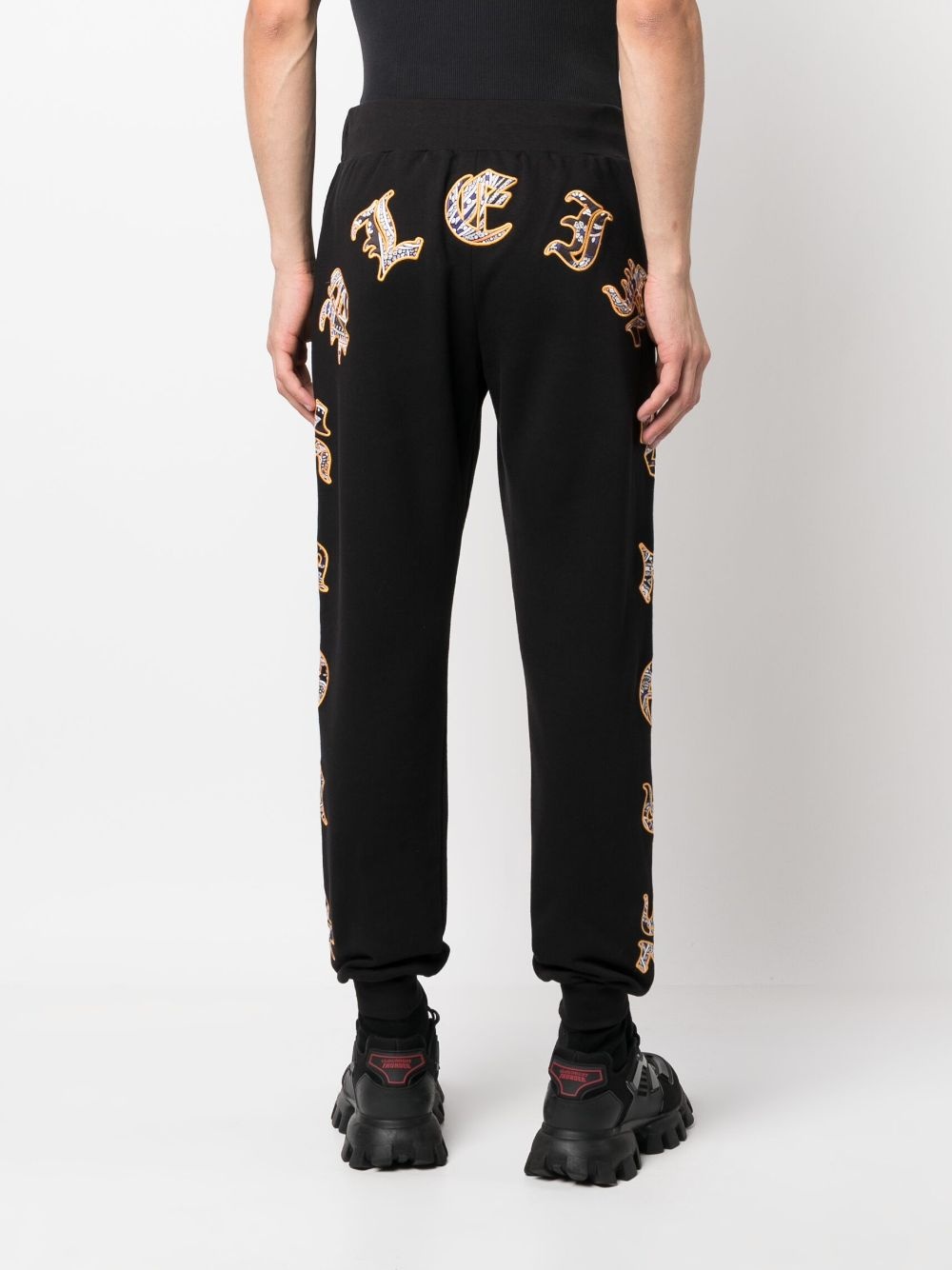paisley-print logo-patch track pants - 4
