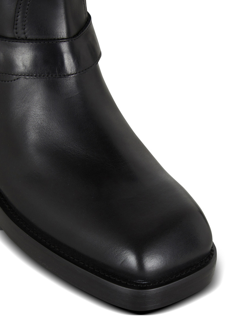 Calfskin leather biker ankle boots 7